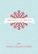 Red Snowflake Business Holiday Greeting Card