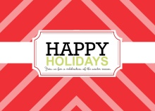 Red Chevrons Holiday Party Invitation