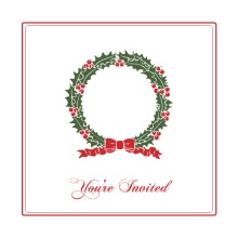 Christmas Wreath Holiday Party Invitation