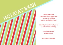 Red and Green Diagonal Holiday Party Invitation