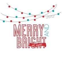 Merry and Bright Lights Holiday Party Invite