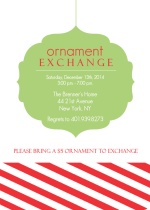 Festive Ornament Exchange Holiday Party Invitation
