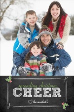 Chalkboard Cheer Christmas Photo Card