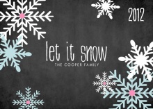 Chalkboard Snowflakes Christmas Card