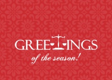 Red Law Scales Business Holiday Cards