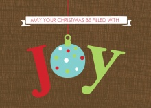 Joy Ornament Christmas Card