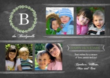 Antique Chalkboard Holiday Photo Card