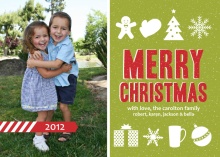 Christmas Icons Christmas Photo Card