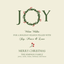  Elegant Holiday Wreath Christmas Card