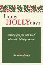 Happy HOLLYdays Holiday Card
