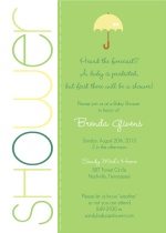 Colorful Green Shower  Baby Shower Invite