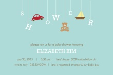 Teal Baby Shower Mobile  Invite