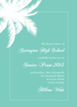 Turqoise Tropical Paradise Prom Invitation