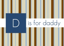 Brown Stripes Letter D