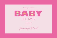 Bold Pink Baby Girl Shower Invitation