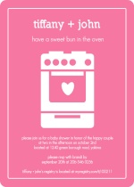 Bun in the Oven Girl  Baby Shower Invite