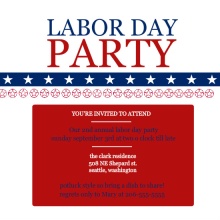 Labor Day Patriotic Party Invite