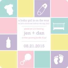Baby Blocks  Baby Shower Invitation