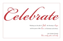 Holiday Celebration Christmas Card