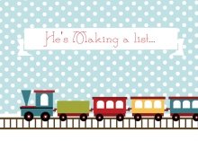 Toy Train Christmas Card
