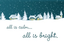 Snowy Christmas Village Holiday Card