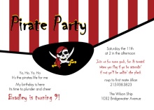 Pirate Eye Patch Birthday Invitation