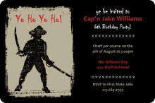 Grungy Pirate Birthday Invite
