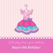 Pink Party Dress Princess Party Invitation