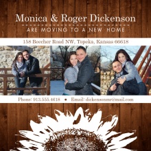 Wood Grain Photo Moving Announcement