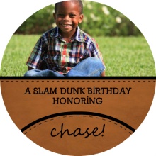 Photo Rustic Black and Orange Birthday Invitation