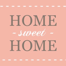 Cross Stitch Pink Moving Announcement