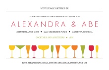 Modern Colorful Drinks  Housewarming Invitation