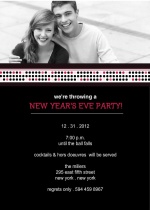 Black and Pink New Years Party Invite