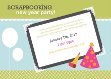 New Year Scrapbooking Party Inivite