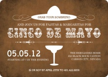 Western White and Brown Cinco De Mayo Invitation