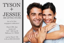Black and Gray Photo Party Invitation