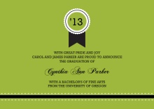 Green and Black Ribbon  Announcement