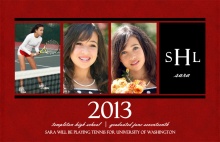 Maroon Photo Graduation Announcement