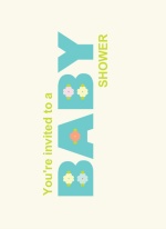 Simple Spring  Baby Shower Invite