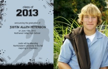 Graduation Announcement Football Player