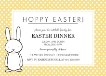 Yellow Polka Dot Easter Party Invitation