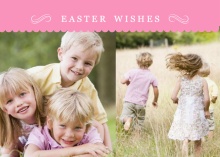 Pink Scallop Formal Easter Card