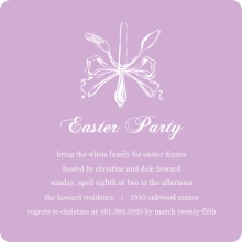 Elegant Lavander Silverware Easter Party Invitation