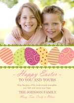 Swirly Easter Eggs Easter Card