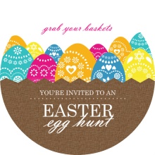 Basket of Eggs Easter Party Invitation