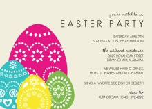 Colorful Eggs Easter Party Invitation