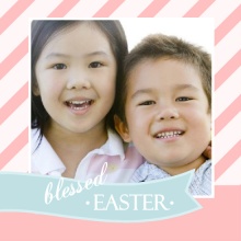 Easter Banner Striped Card
