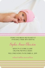 Green and Pink Photo Adoption Announcement