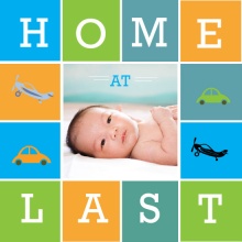 Bright Colorful Photo Adoption Announcement
