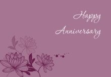 Purple Floral Corporate Anniversary